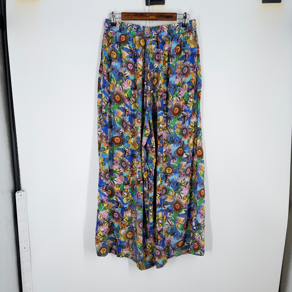 Kulani Kinis Tropical Cover‎ Up Sun Moon Celestial Wide Leg  Pants Womens Large - Picture 8 of 13